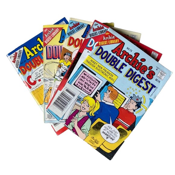 Vintage 90s Lot of Archie Comics 1990s Archie's Double Digest Retro Riverdale - Picture 1 of 7